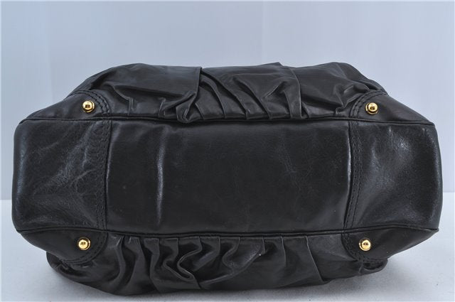 Authentic GUCCI Shoulder Hand Bag Leather 203542 Black J4237