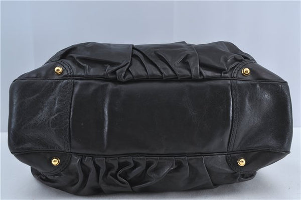 Authentic GUCCI Shoulder Hand Bag Leather 203542 Black J4237