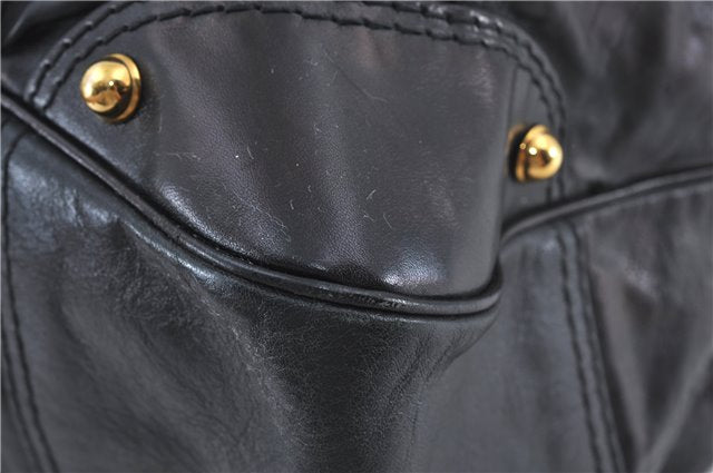 Authentic GUCCI Shoulder Hand Bag Leather 203542 Black J4237