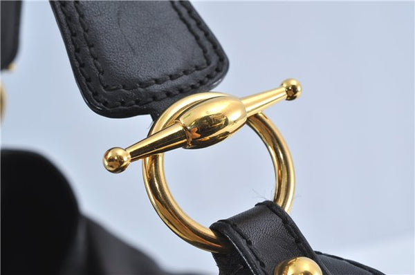 Authentic GUCCI Shoulder Hand Bag Leather 203542 Black J4237