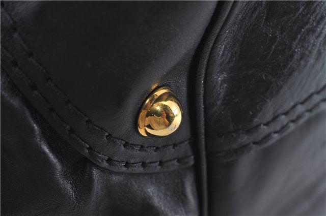 Authentic GUCCI Shoulder Hand Bag Leather 203542 Black J4237