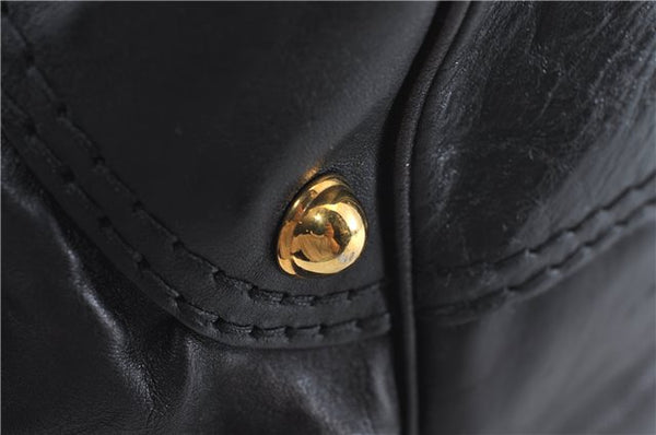 Authentic GUCCI Shoulder Hand Bag Leather 203542 Black J4237