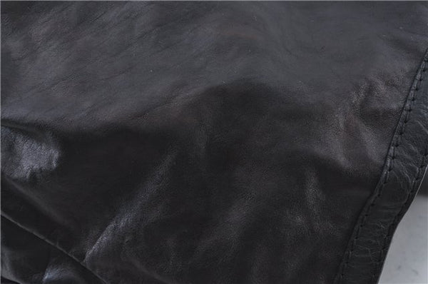 Authentic GUCCI Shoulder Hand Bag Leather 203542 Black J4237