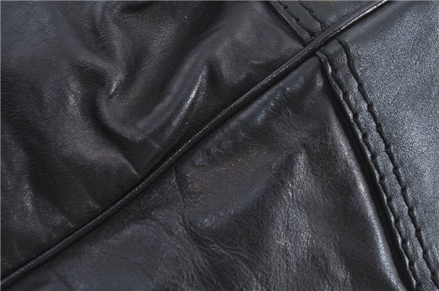 Authentic GUCCI Shoulder Hand Bag Leather 203542 Black J4237