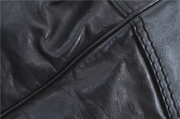 Authentic GUCCI Shoulder Hand Bag Leather 203542 Black J4237