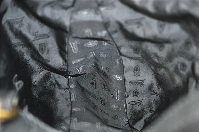 Authentic GUCCI Shoulder Hand Bag Leather 203542 Black J4237