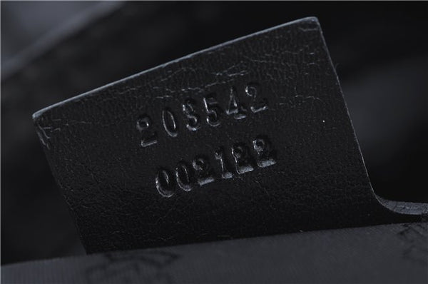 Authentic GUCCI Shoulder Hand Bag Leather 203542 Black J4237