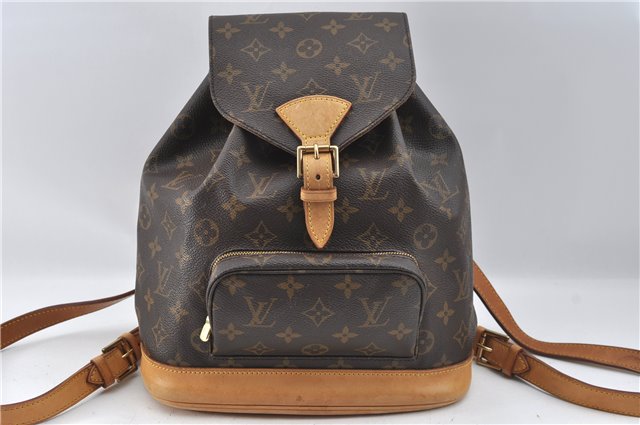Authentic Louis Vuitton Monogram Montsouris MM Backpack M51136 LV J4245