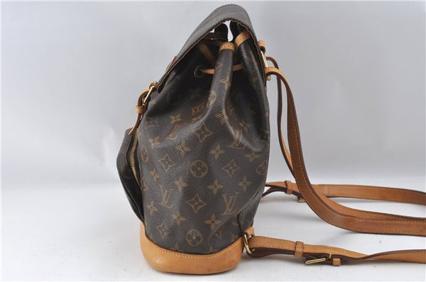 Authentic Louis Vuitton Monogram Montsouris MM Backpack M51136 LV J4245