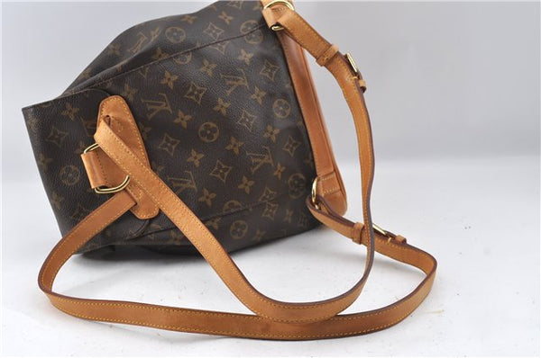 Authentic Louis Vuitton Monogram Montsouris MM Backpack M51136 LV J4245
