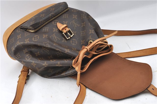Authentic Louis Vuitton Monogram Montsouris MM Backpack M51136 LV J4245