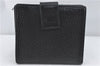 Authentic GUCCI Web Sherry Line Double G Bifold Wallet Purse Leather Black J4246