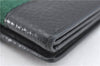 Authentic GUCCI Web Sherry Line Double G Bifold Wallet Purse Leather Black J4246