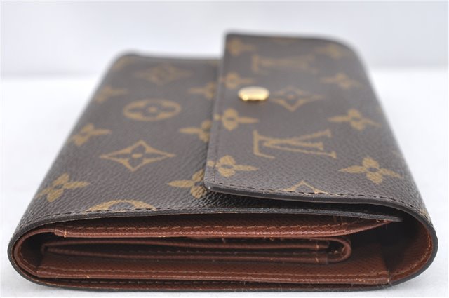 Authentic Louis Vuitton Monogram Porte Tresor Etui Papier Wallet M61202 LV J4247