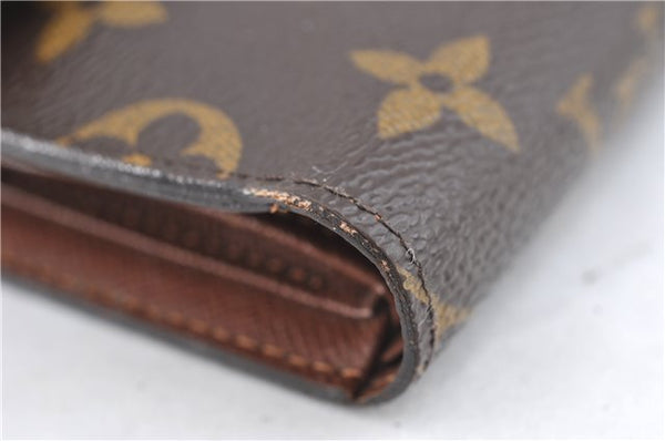 Authentic Louis Vuitton Monogram Porte Tresor Etui Papier Wallet M61202 LV J4247