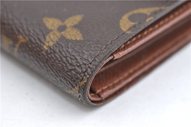 Authentic Louis Vuitton Monogram Porte Tresor Etui Papier Wallet M61202 LV J4247