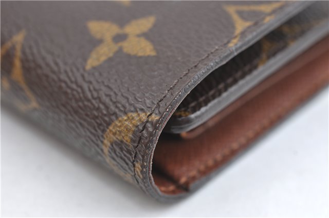 Authentic Louis Vuitton Monogram Porte Tresor Etui Papier Wallet M61202 LV J4247