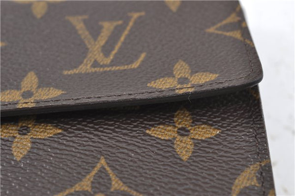 Authentic Louis Vuitton Monogram Porte Tresor Etui Papier Wallet M61202 LV J4247