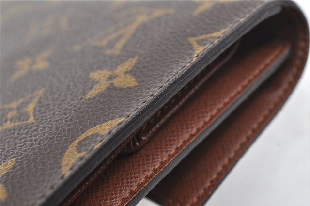 Authentic Louis Vuitton Monogram Porte Tresor Etui Papier Wallet M61202 LV J4247