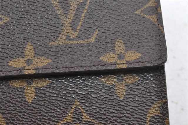 Authentic Louis Vuitton Monogram Porte Tresor Etui Papier Wallet M61202 LV J4247