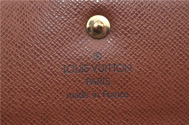 Authentic Louis Vuitton Monogram Porte Tresor Etui Papier Wallet M61202 LV J4247