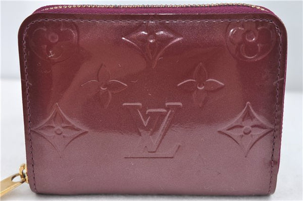 Authentic Louis Vuitton Vernis Zippy Coin Purse Wallet Purple M90143 LV J4248