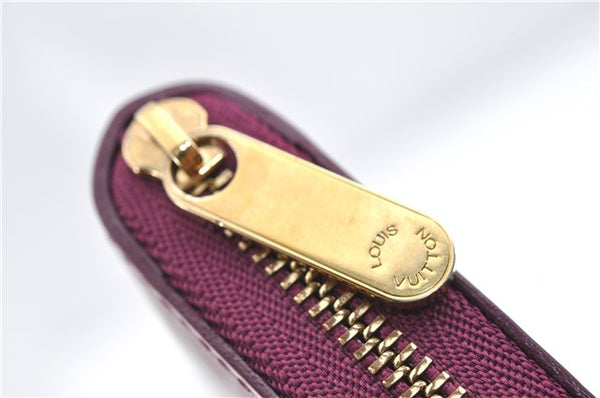 Authentic Louis Vuitton Vernis Zippy Coin Purse Wallet Purple M90143 LV J4248