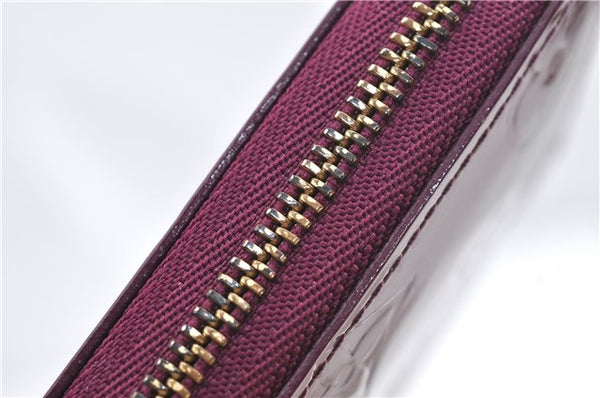 Authentic Louis Vuitton Vernis Zippy Coin Purse Wallet Purple M90143 LV J4248