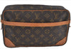 Authentic Louis Vuitton Monogram Compiegne 28 Clutch Hand Bag M51845 LV J4260
