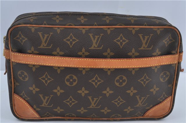 Authentic Louis Vuitton Monogram Compiegne 28 Clutch Hand Bag M51845 LV J4260