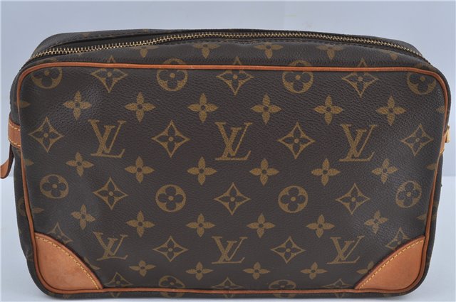 Authentic Louis Vuitton Monogram Compiegne 28 Clutch Hand Bag M51845 LV J4260
