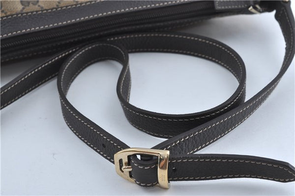 Authentic GUCCI GG Crystal Shoulder Crossbody Bag PVC Leather 272380 Brown J4280