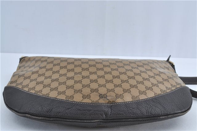 Authentic GUCCI GG Crystal Shoulder Crossbody Bag PVC Leather 272380 Brown J4280