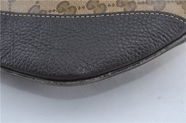 Authentic GUCCI GG Crystal Shoulder Crossbody Bag PVC Leather 272380 Brown J4280
