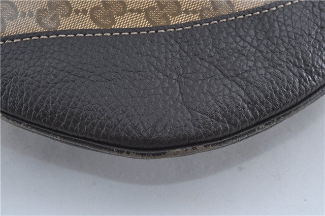 Authentic GUCCI GG Crystal Shoulder Crossbody Bag PVC Leather 272380 Brown J4280