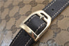 Authentic GUCCI GG Crystal Shoulder Crossbody Bag PVC Leather 272380 Brown J4280