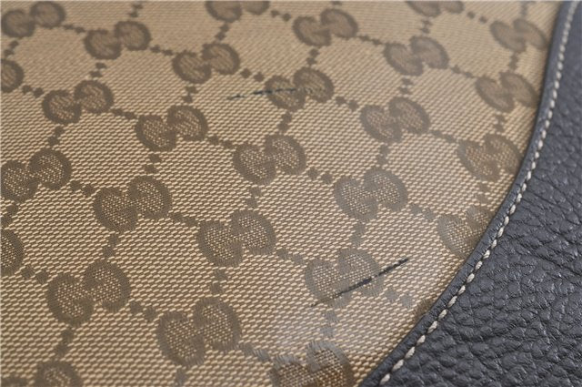 Authentic GUCCI GG Crystal Shoulder Crossbody Bag PVC Leather 272380 Brown J4280