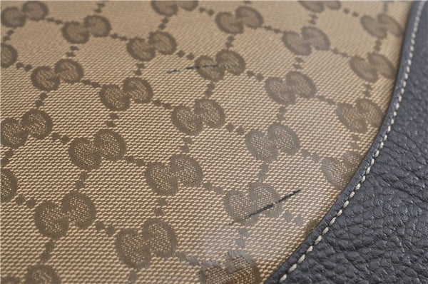 Authentic GUCCI GG Crystal Shoulder Crossbody Bag PVC Leather 272380 Brown J4280