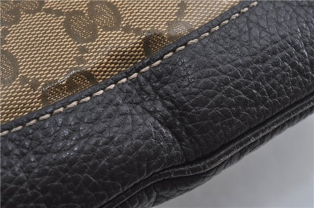 Authentic GUCCI GG Crystal Shoulder Crossbody Bag PVC Leather 272380 Brown J4280
