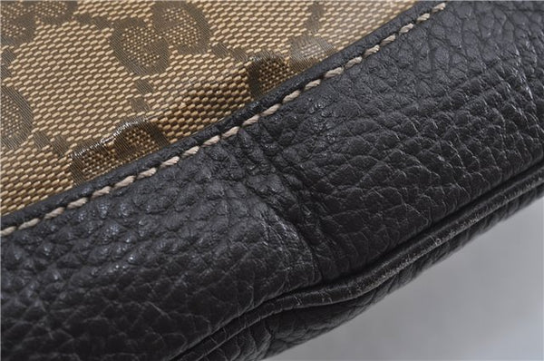 Authentic GUCCI GG Crystal Shoulder Crossbody Bag PVC Leather 272380 Brown J4280