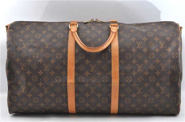 Auth Louis Vuitton Monogram Keepall Bandouliere 60 Boston Bag M41412 LV J4284