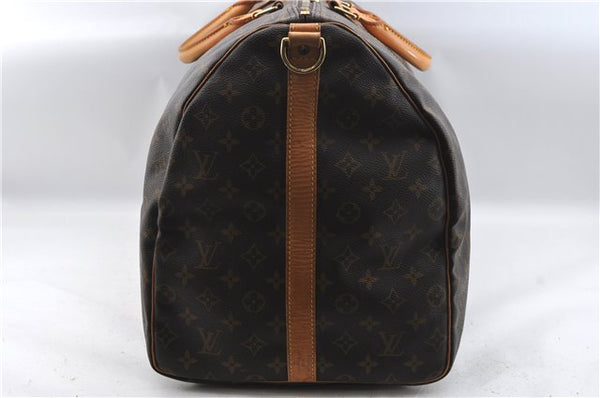 Auth Louis Vuitton Monogram Keepall Bandouliere 60 Boston Bag M41412 LV J4284