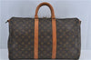 Authentic Louis Vuitton Monogram Keepall Bandouliere 45 M41418 Boston Bag J4293