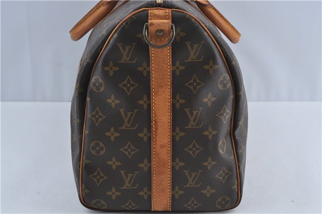 Authentic Louis Vuitton Monogram Keepall Bandouliere 45 M41418 Boston Bag J4293