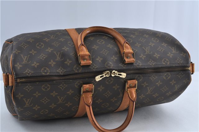Authentic Louis Vuitton Monogram Keepall Bandouliere 45 M41418 Boston Bag J4293