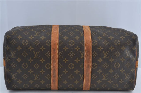 Authentic Louis Vuitton Monogram Keepall Bandouliere 45 M41418 Boston Bag J4293