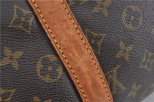 Authentic Louis Vuitton Monogram Keepall Bandouliere 45 M41418 Boston Bag J4293