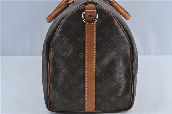 Authentic Louis Vuitton Monogram Keepall Bandouliere 50 M41416 Boston Bag J4294