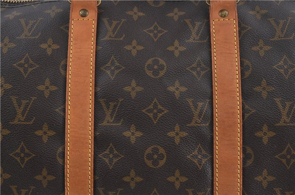 Authentic Louis Vuitton Monogram Keepall Bandouliere 50 M41416 Boston Bag J4294