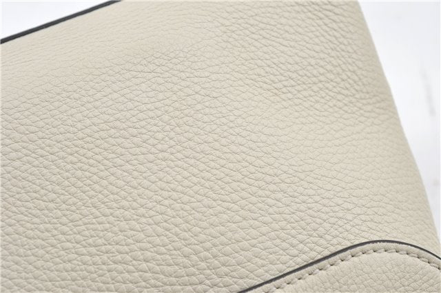 Authentic GUCCI Bamboo 2way Shoulder Hand Bag Purse Leather 392013 White J4297